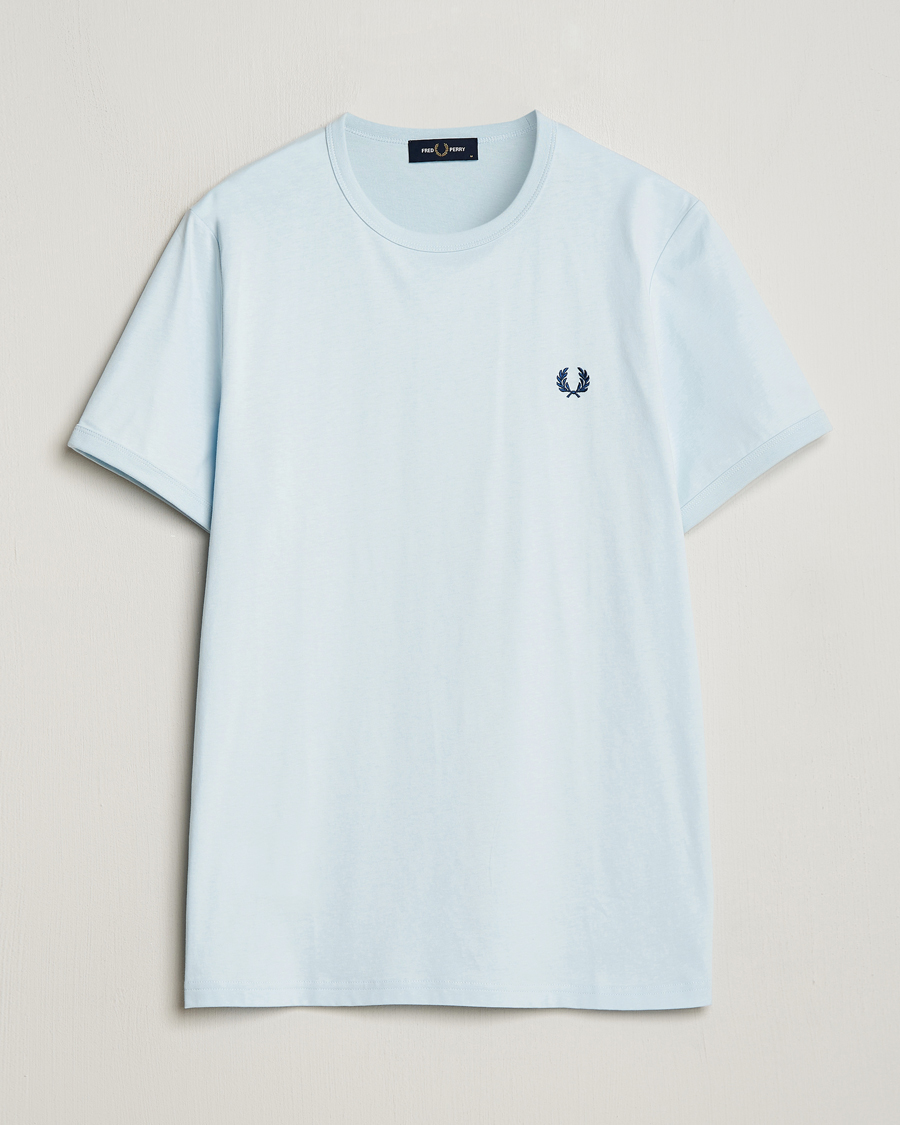 Mies | T-paidat | Fred Perry | Ringer T-Shirt Light Ice