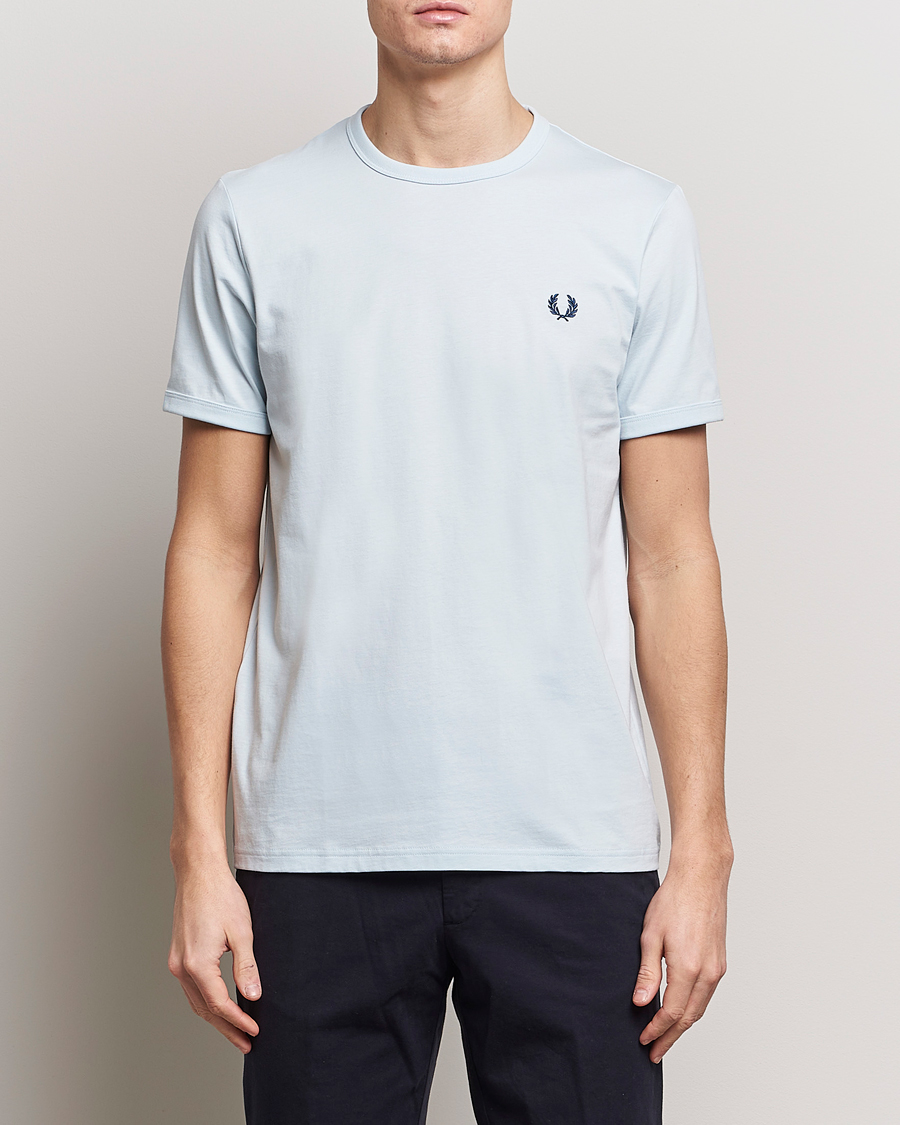 Mies | T-paidat | Fred Perry | Ringer T-Shirt Light Ice