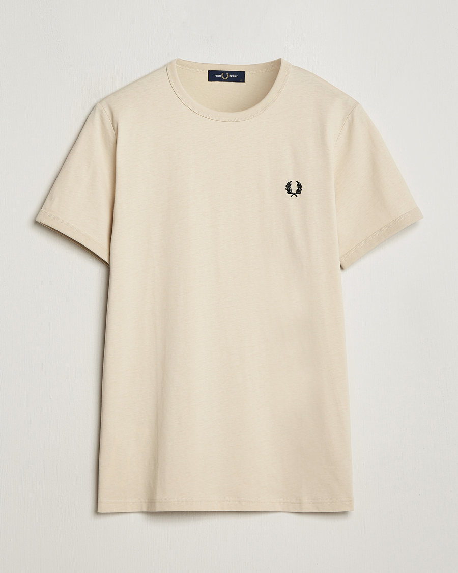 Mies | T-paidat | Fred Perry | Ringer T-Shirt Oatmeal