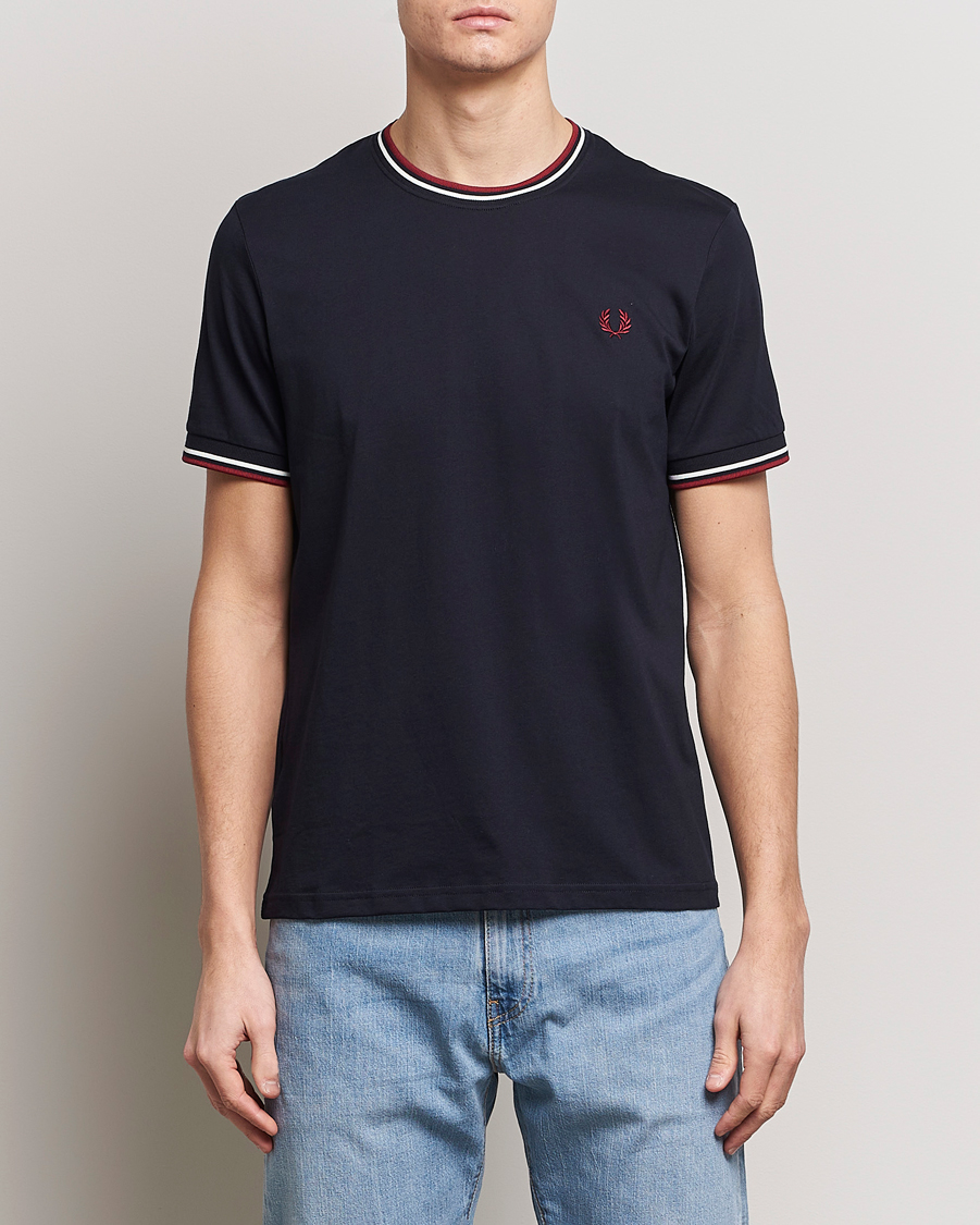 Mies | Lyhythihaiset t-paidat | Fred Perry | Twin Tipped T-Shirt Navy