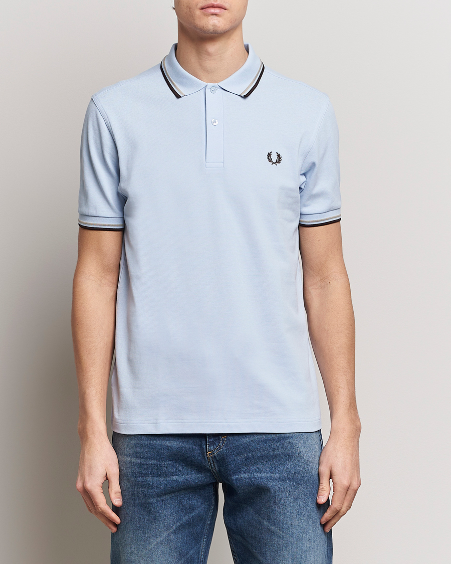 Mies | Lyhythihaiset pikeepaidat | Fred Perry | Twin Tipped Polo Shirt Light Smoke