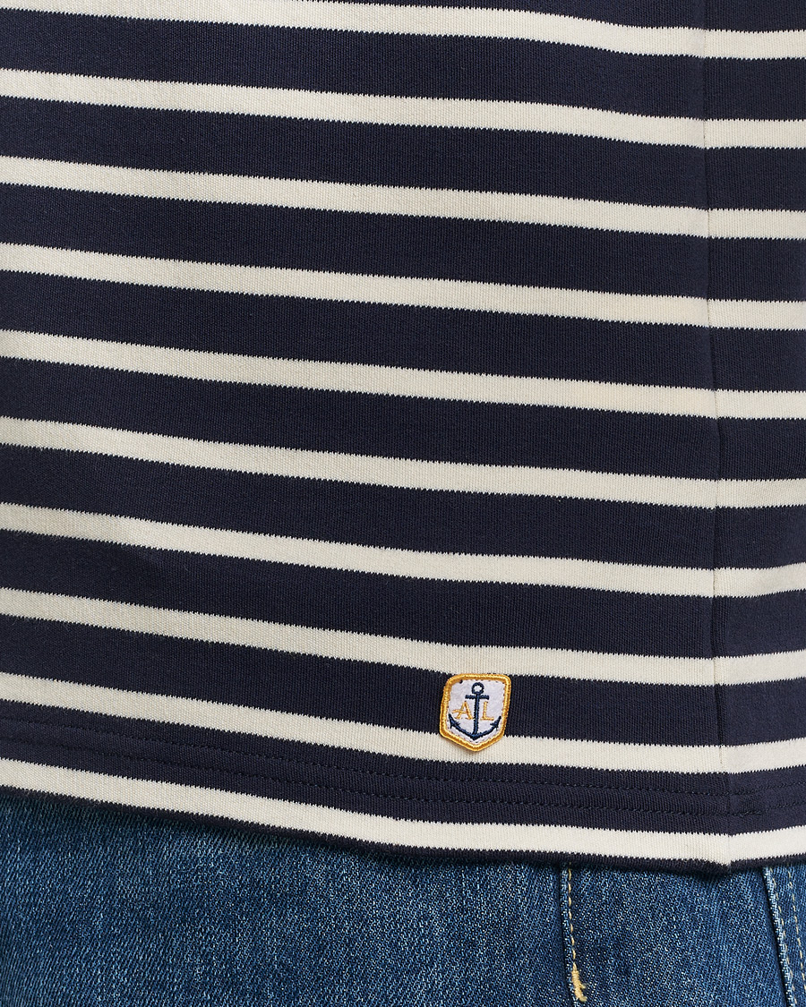 Mies | T-paidat | Armor-lux | Houat Héritage Stripe Long Sleeve T-Shirt Nature/Navy