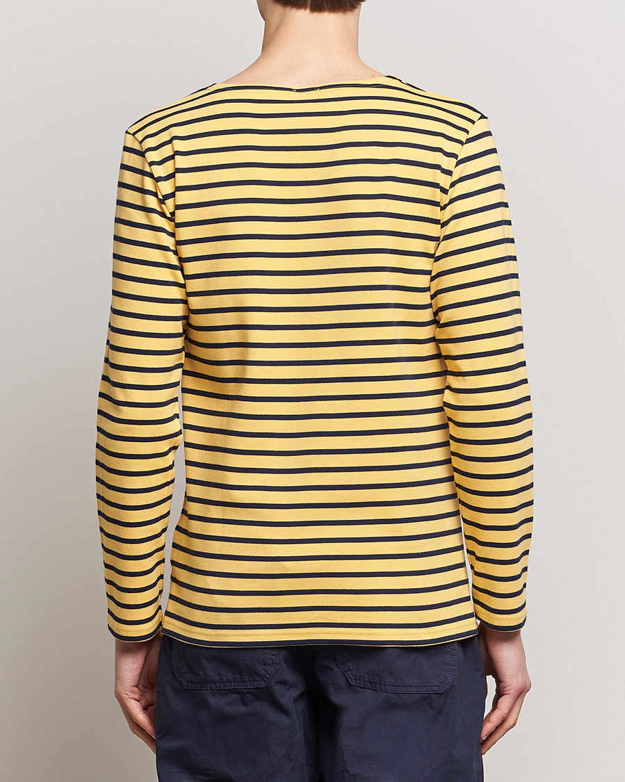Mies | T-paidat | Armor-lux | Houat Héritage Stripe Long Sleeve T-Shirt Yellow/Marine