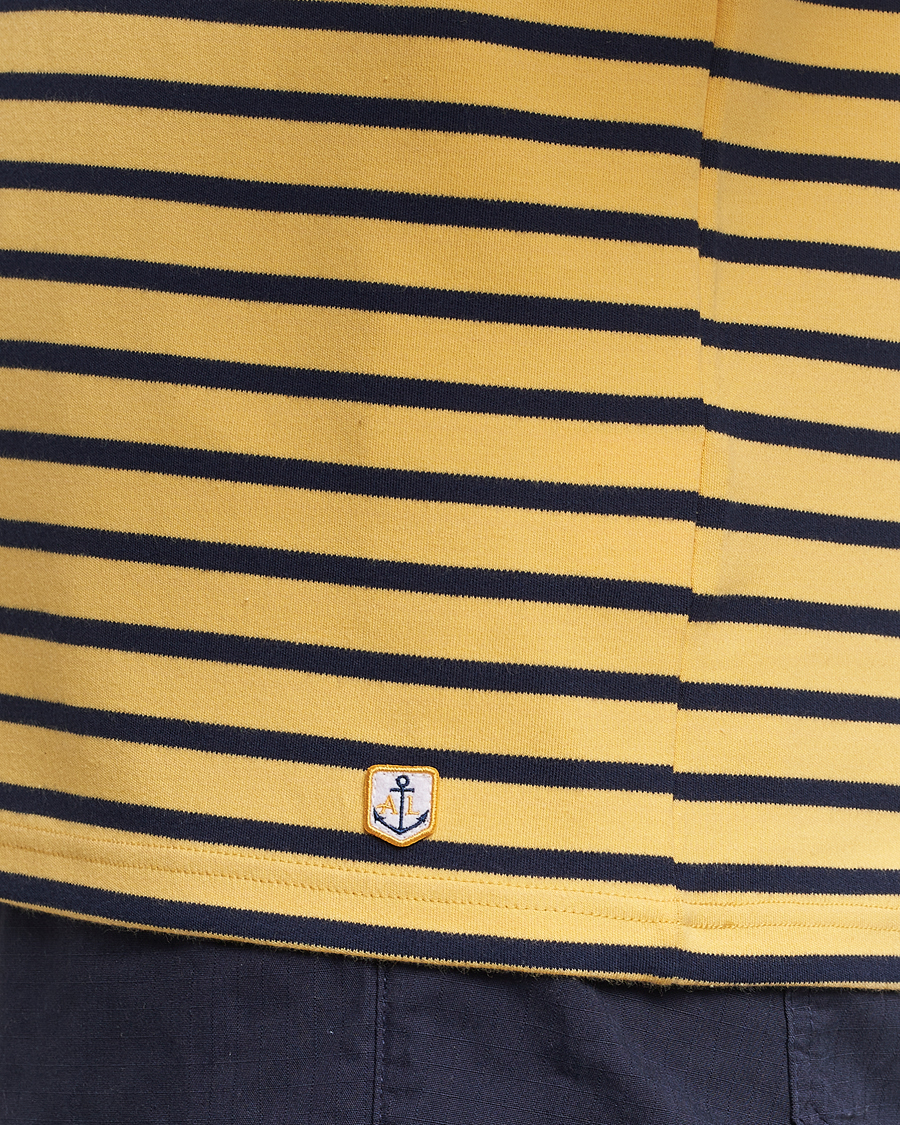 Mies | T-paidat | Armor-lux | Houat Héritage Stripe Long Sleeve T-Shirt Yellow/Marine