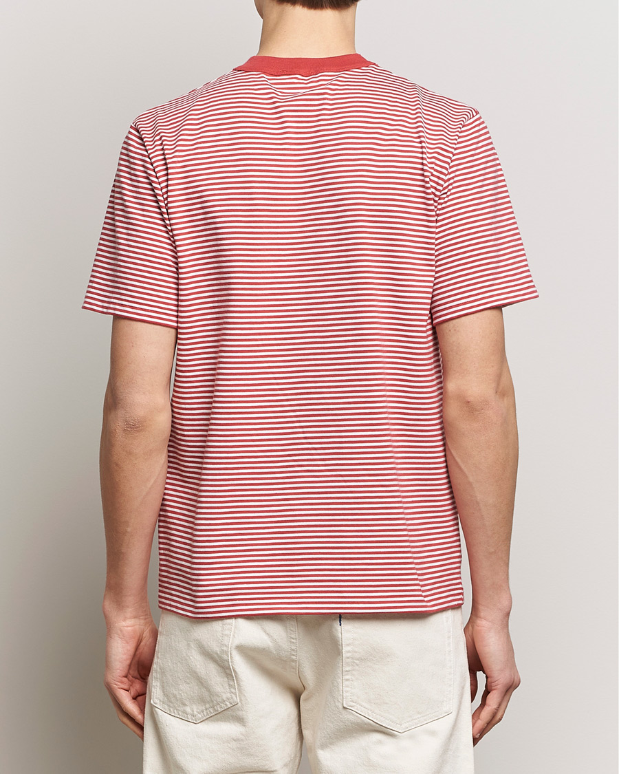 Mies | T-paidat | Armor-lux | Callac Héritage Stripe T-Shirt Cardinal/Milk