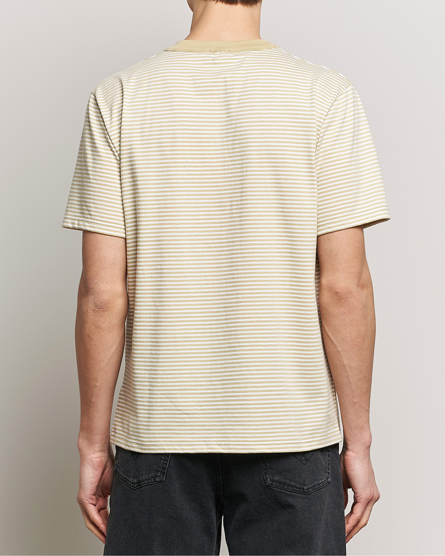 Mies | T-paidat | Armor-lux | Callac Héritage Stripe T-Shirt Pale Olive/Milk