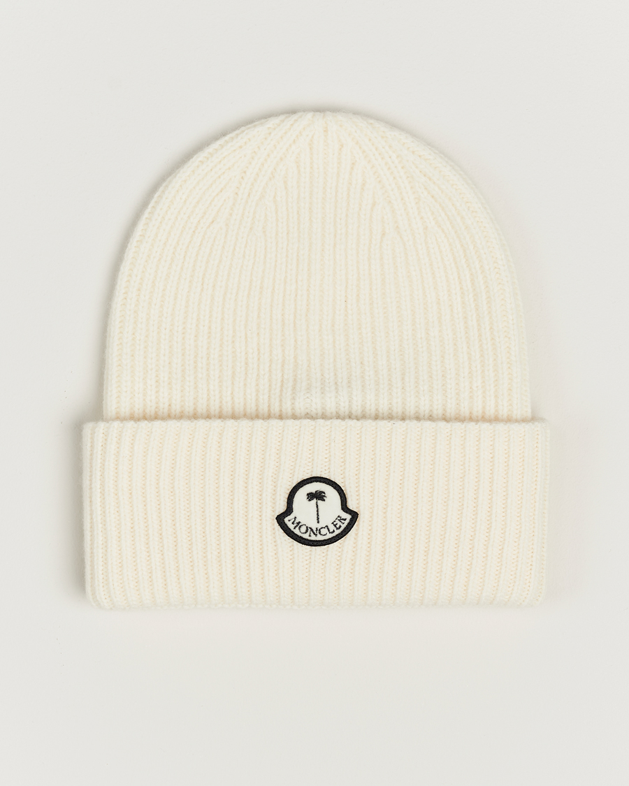 Mies | Moncler Genius Rib Knit Beanie Off White | Moncler Genius | Rib Knit Beanie Off White