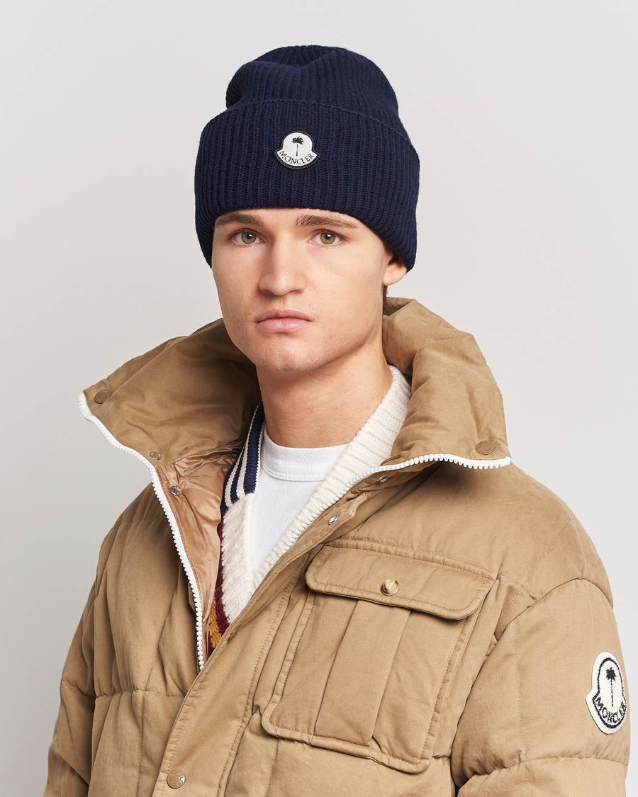 Mies | Moncler Genius Rib Knit Beanie Navy | Moncler Genius | Rib Knit Beanie Navy