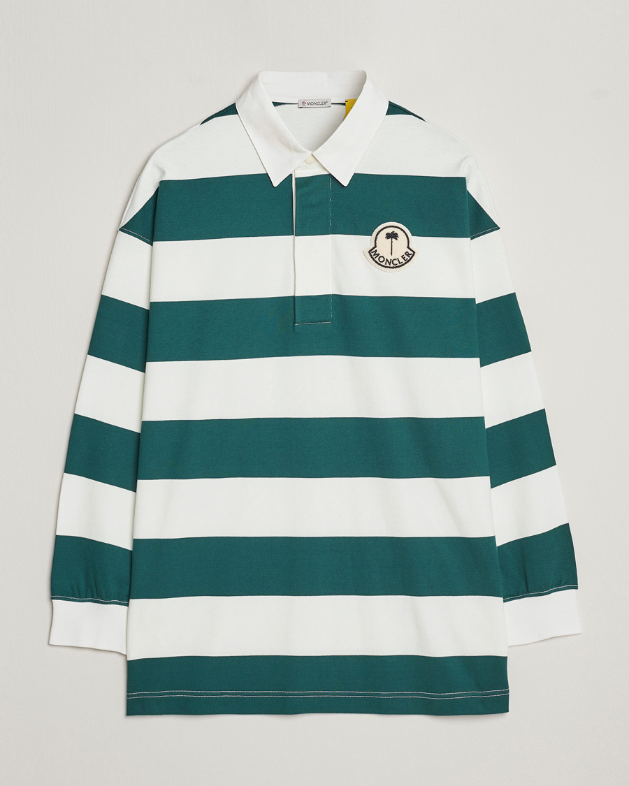 Mies | Puserot | Moncler Genius | Long Sleeve Rugby White/Green