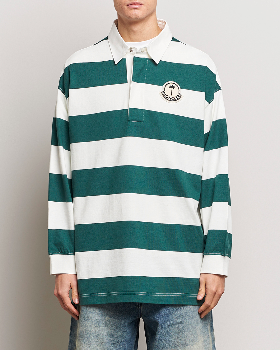 Mies | Puserot | Moncler Genius | Long Sleeve Rugby White/Green