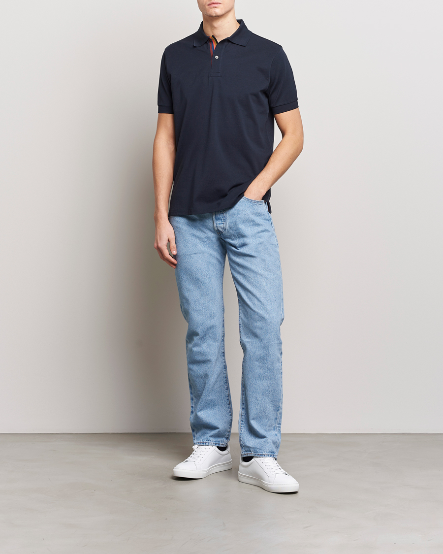 Mies | Pikeet | Paul Smith | Placket Stripe Polo Navy