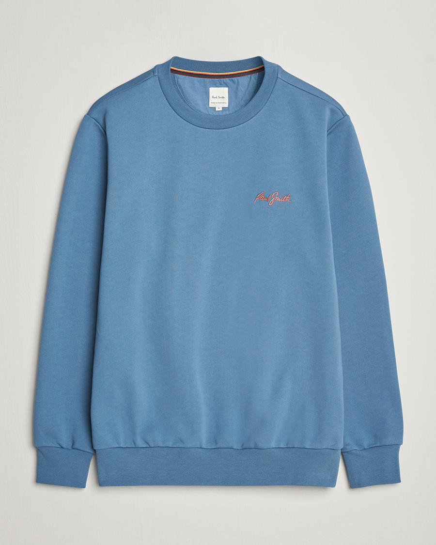 Mies | Collegepuserot | Paul Smith | Embroidery Crew Neck Sweatshirt Light Blue