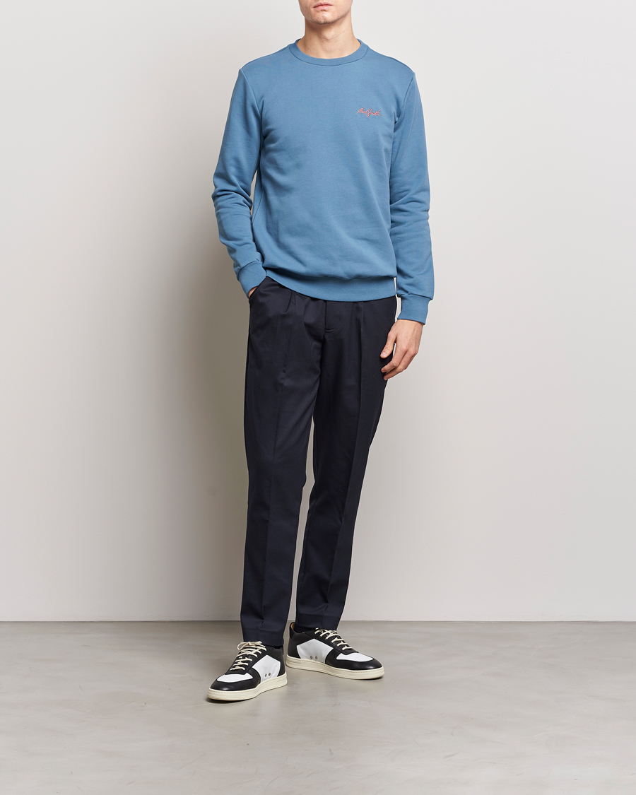 Mies | Puserot | Paul Smith | Embroidery Crew Neck Sweatshirt Light Blue