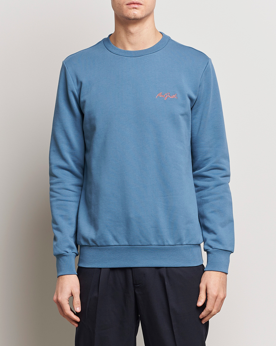 Mies |  | Paul Smith | Embroidery Crew Neck Sweatshirt Light Blue
