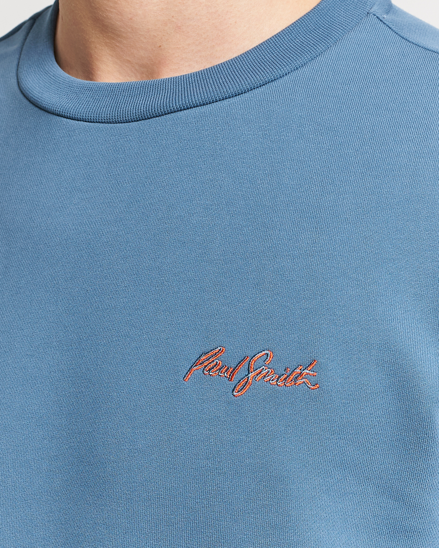 Mies | Puserot | Paul Smith | Embroidery Crew Neck Sweatshirt Light Blue