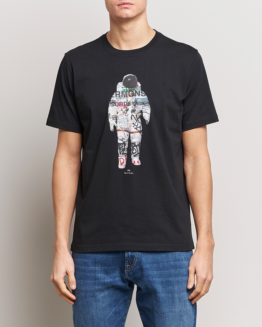 Mies |  | PS Paul Smith | Astronaut Crew Neck T-Shirt Black