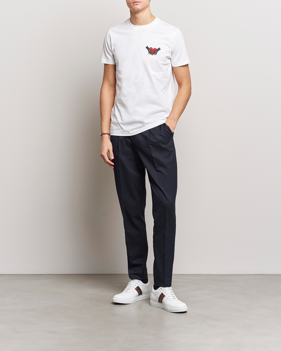 Mies | T-paidat | PS Paul Smith | PS Heart Crew Neck T-Shirt White