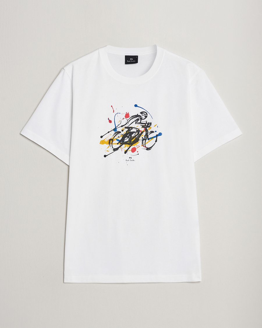 Mies | Valkoiset t-paidat | PS Paul Smith | Cyclist Crew Neck T-Shirt White