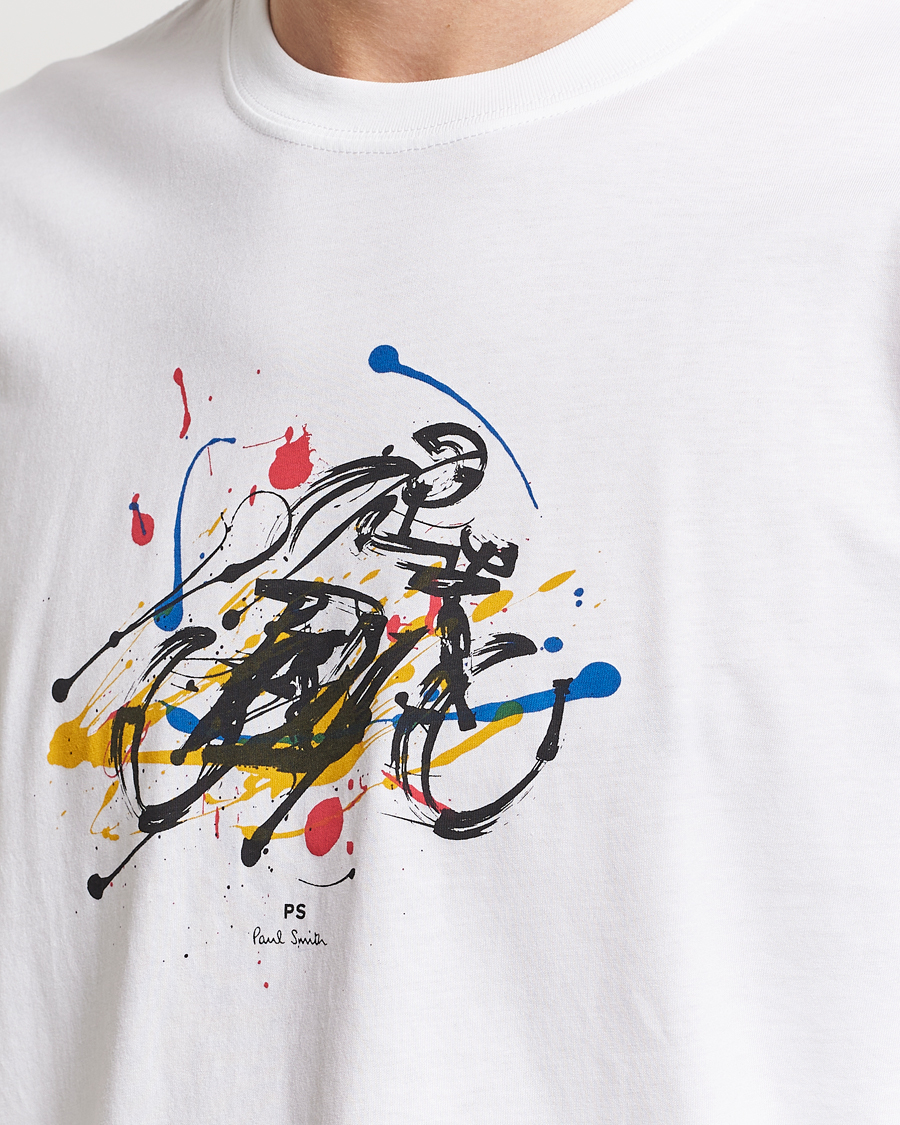 Mies | T-paidat | PS Paul Smith | Cyclist Crew Neck T-Shirt White