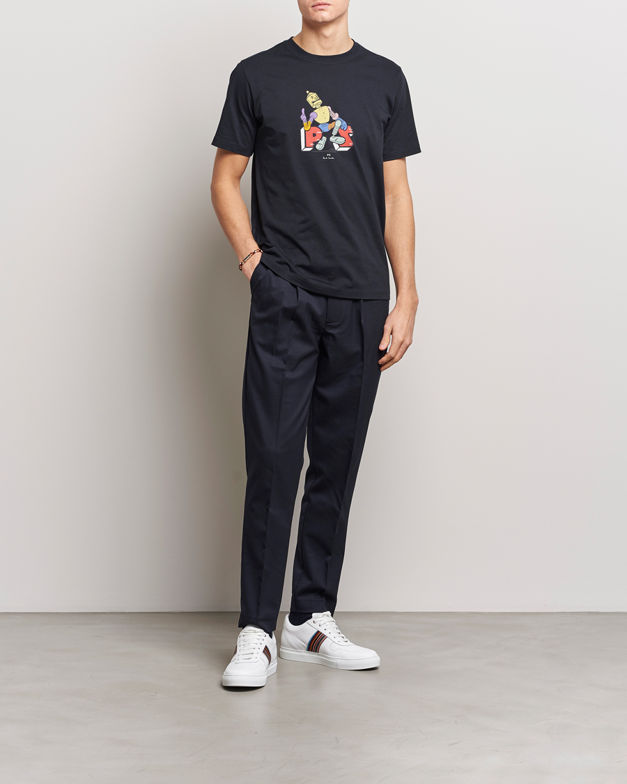 Mies | T-paidat | PS Paul Smith | Robot Crew Neck T-Shirt Navy