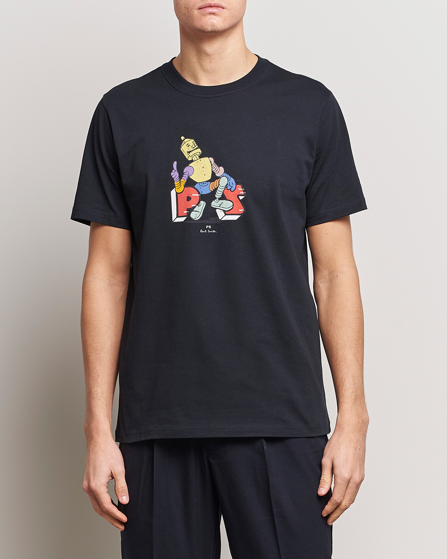 Mies | Best of British | PS Paul Smith | Robot Crew Neck T-Shirt Navy