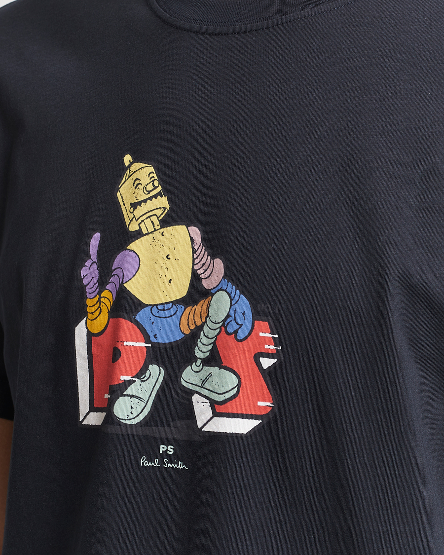 Mies | T-paidat | PS Paul Smith | Robot Crew Neck T-Shirt Navy