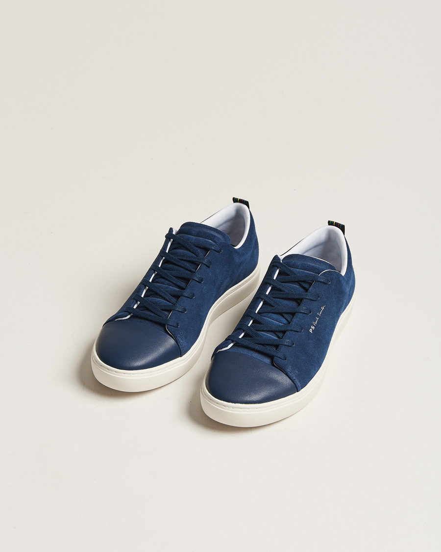 Mies |  | PS Paul Smith | Lee Cap Toe Suede Sneaker Navy
