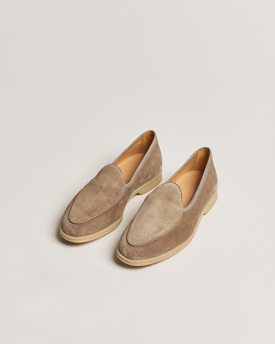 Mies | Kengät | Baudoin & Lange | Stride Loafers Taupe Suede