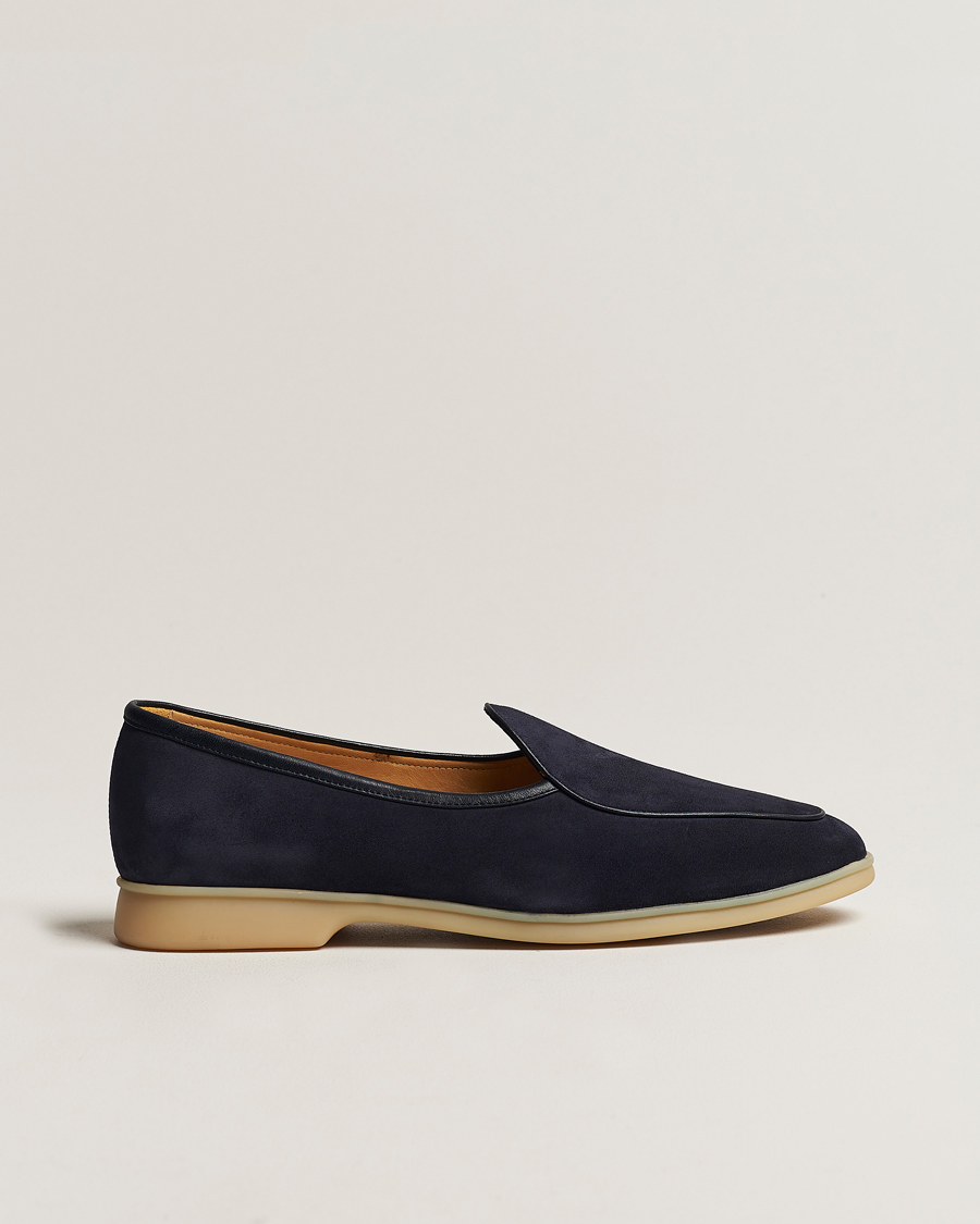 Mies | Baudoin & Lange Stride Loafers Navy Suede | Baudoin & Lange | Stride Loafers Navy Suede