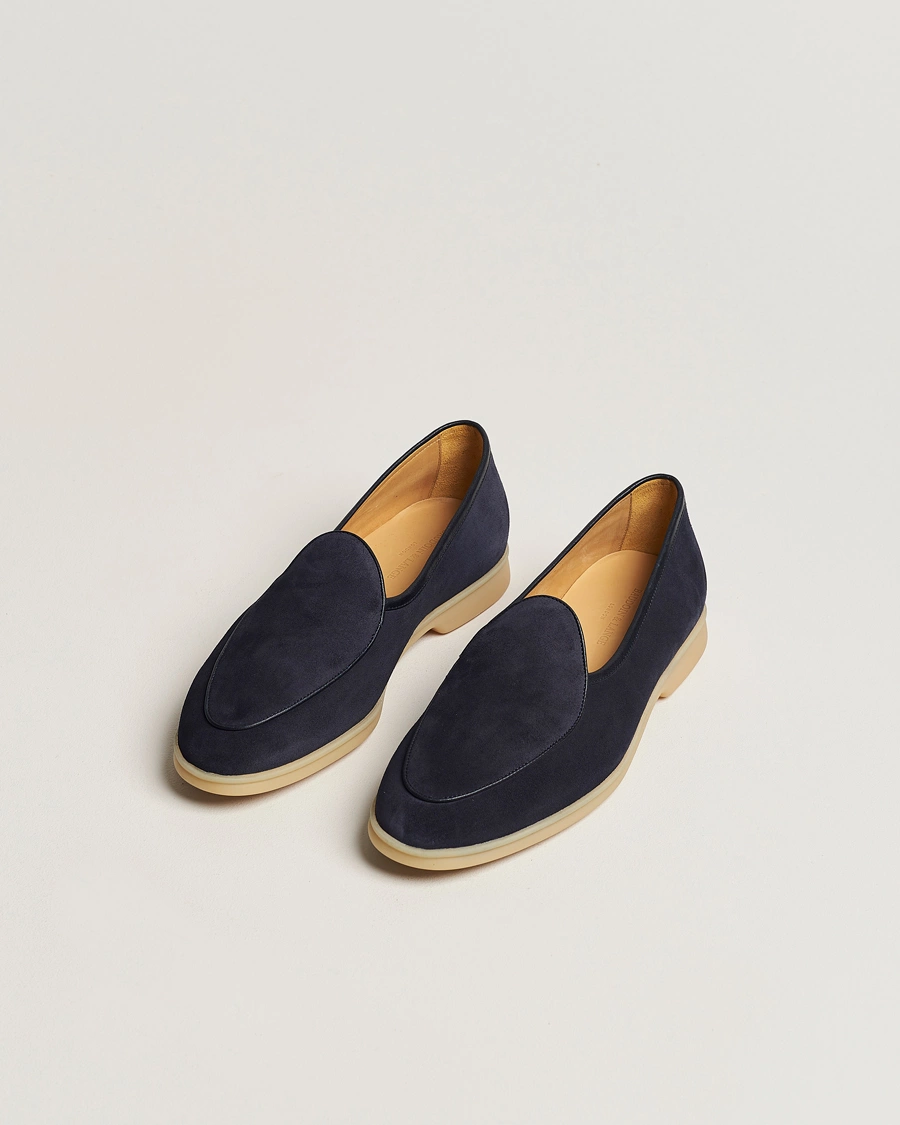 Mies | Loaferit | Baudoin & Lange | Stride Loafers Navy Suede