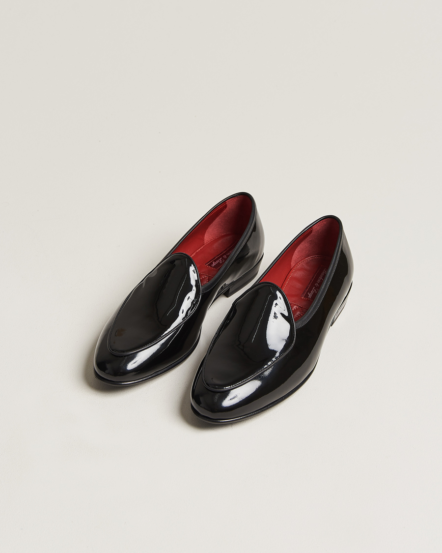 Mies | Baudoin & Lange Sagan Patent Loafers Black Calf | Baudoin & Lange | Sagan Patent Loafers Black Calf