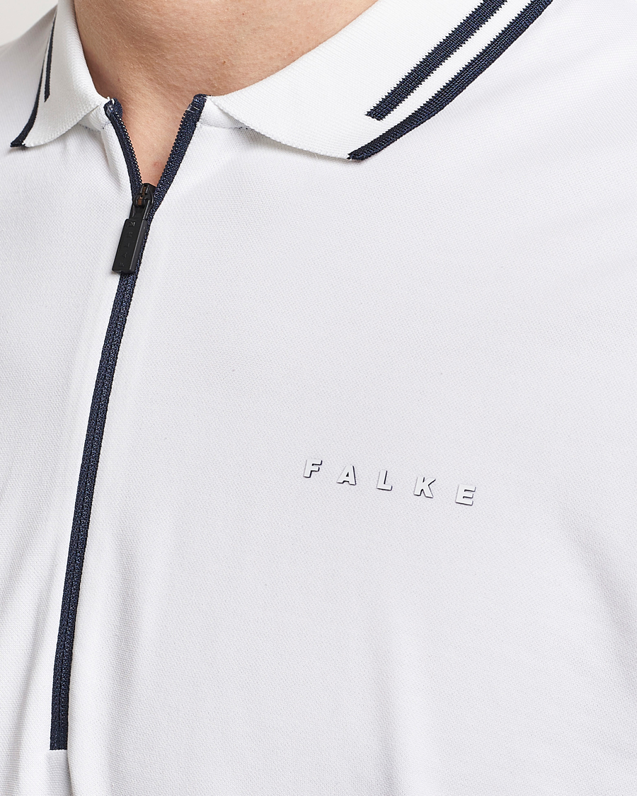 Mies | Pikeet | Falke Sport | Falke Zip Polo Shirt White