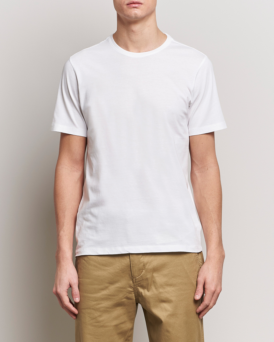 Mies | T-paidat | KnowledgeCotton Apparel | Agnar Basic T-Shirt Bright White