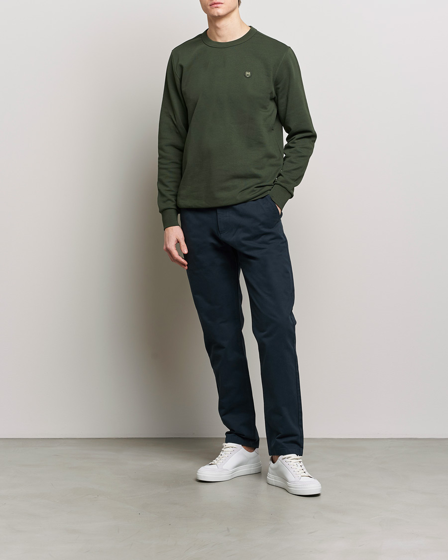 Mies | Housut | KnowledgeCotton Apparel | Chuck Regular Cotton Twill Chino Total Eclipse