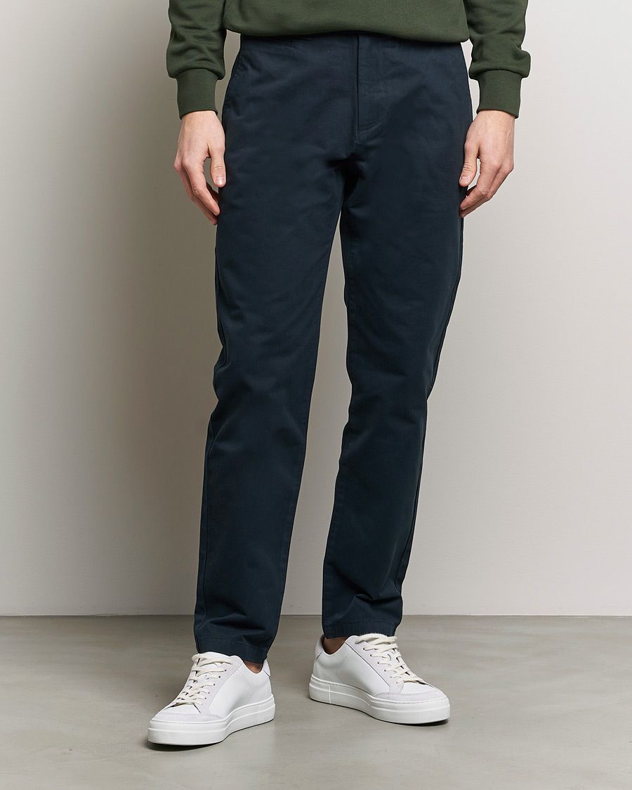 Mies | Housut | KnowledgeCotton Apparel | Chuck Regular Cotton Twill Chino Total Eclipse