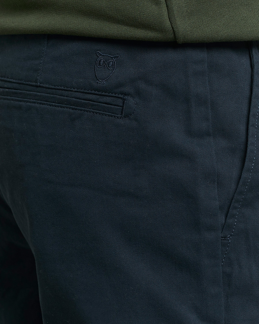 Mies | Housut | KnowledgeCotton Apparel | Chuck Regular Cotton Twill Chino Total Eclipse