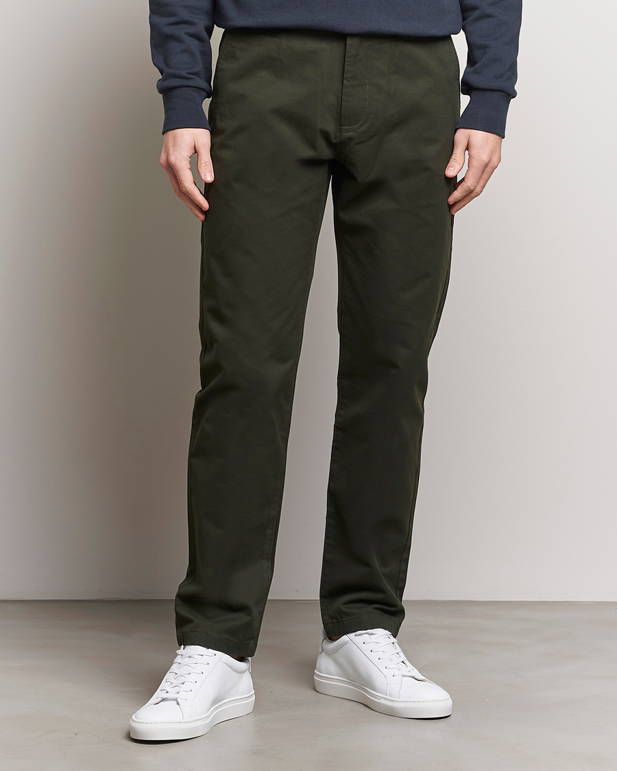 Mies | KnowledgeCotton Apparel | KnowledgeCotton Apparel | Chuck Regular Cotton Twill Chino Forest Night