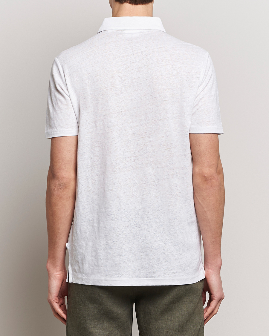 Mies | Pikeet | KnowledgeCotton Apparel | Regular Linen Polo Bright White