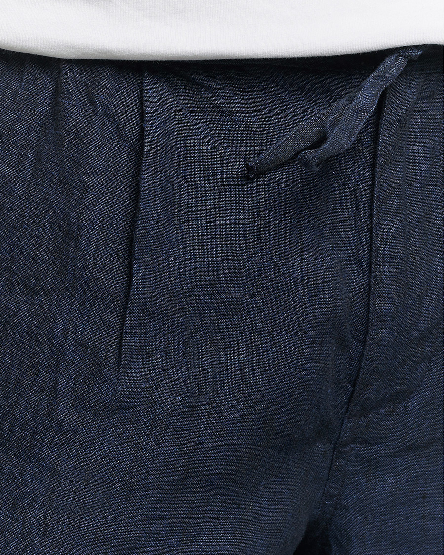 Mies | Shortsit | KnowledgeCotton Apparel | Loose Linen Shorts Total Eclipse
