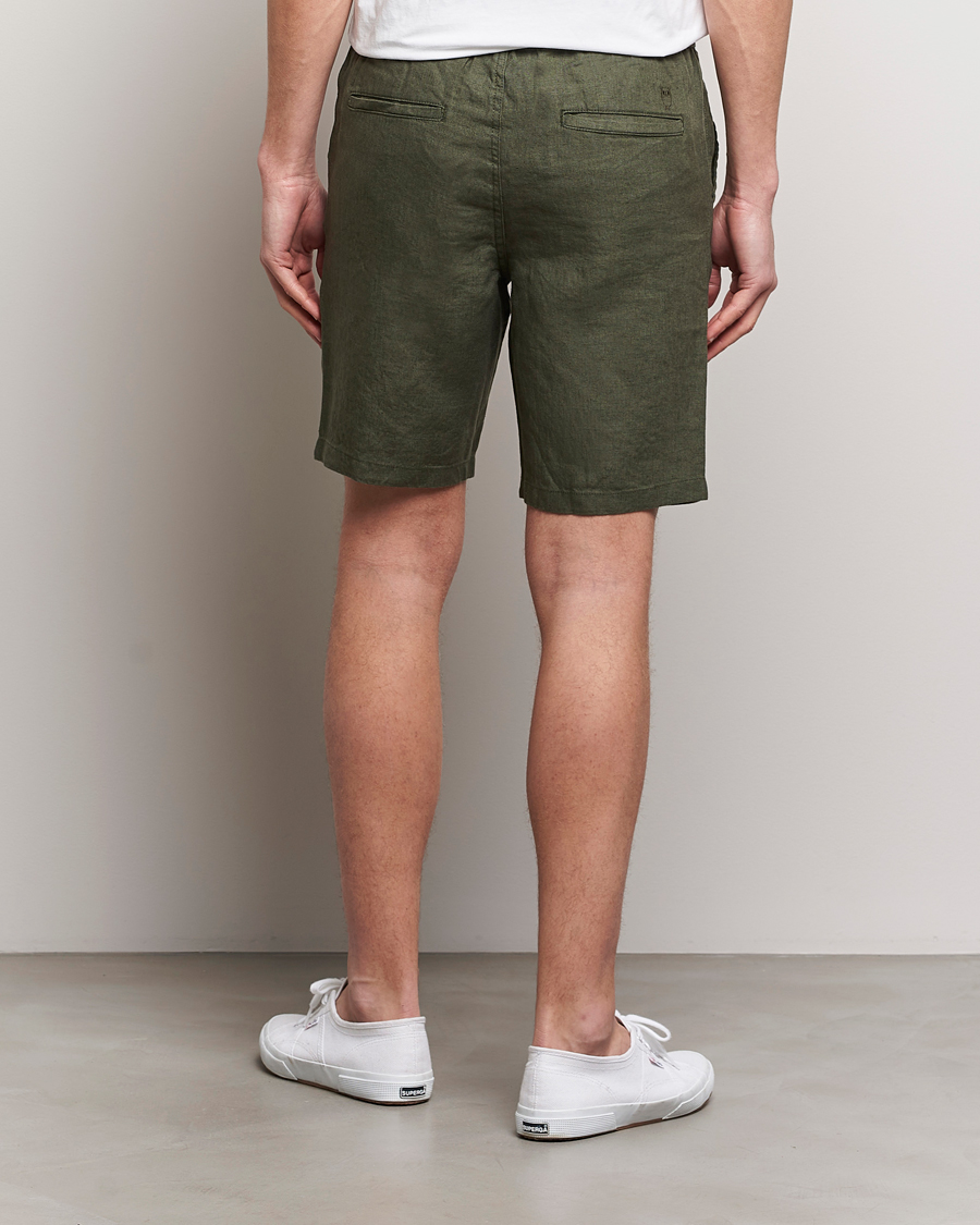 Mies | Shortsit | KnowledgeCotton Apparel | Loose Linen Shorts Burnt Olive
