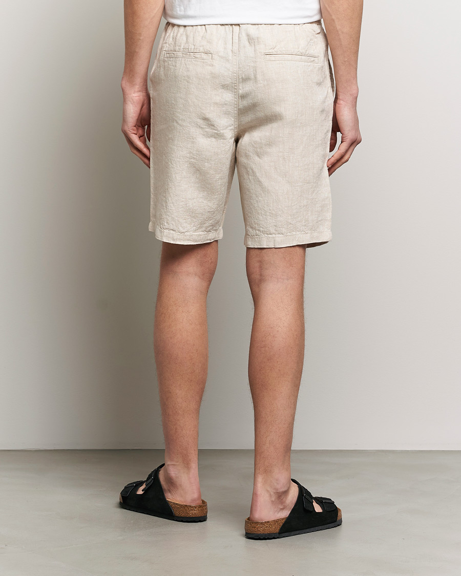 Mies | Shortsit | KnowledgeCotton Apparel | Loose Linen Shorts Light Feather Grey