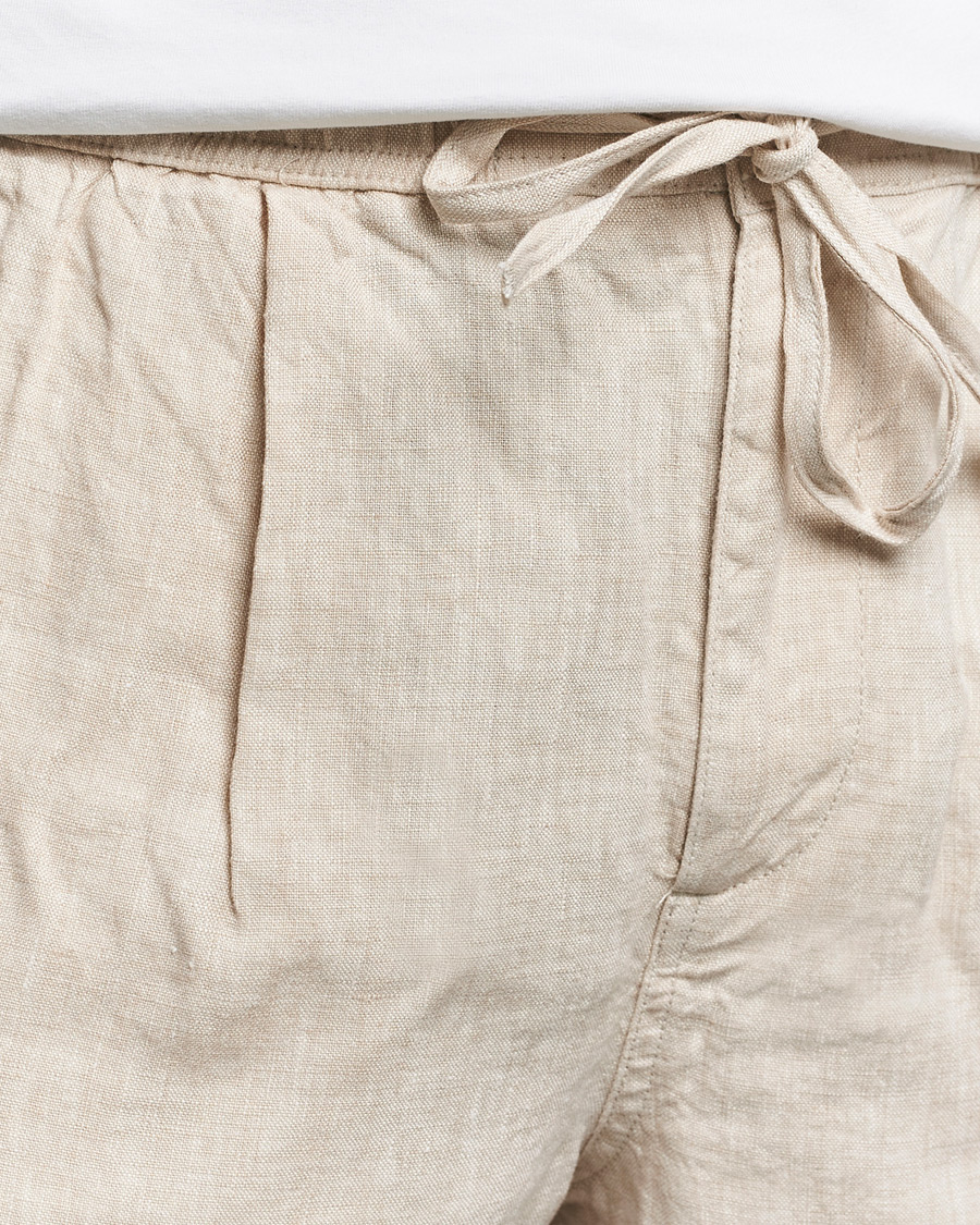 Mies | Shortsit | KnowledgeCotton Apparel | Loose Linen Shorts Light Feather Grey