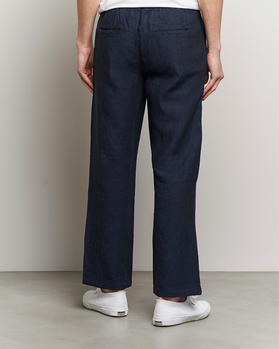Mies | Housut | KnowledgeCotton Apparel | Loose Linen Pants Total Eclipse
