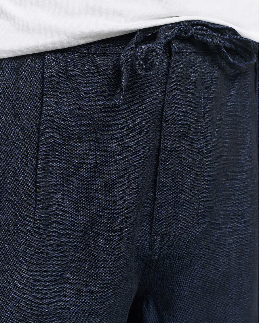 Mies | Housut | KnowledgeCotton Apparel | Loose Linen Pants Total Eclipse
