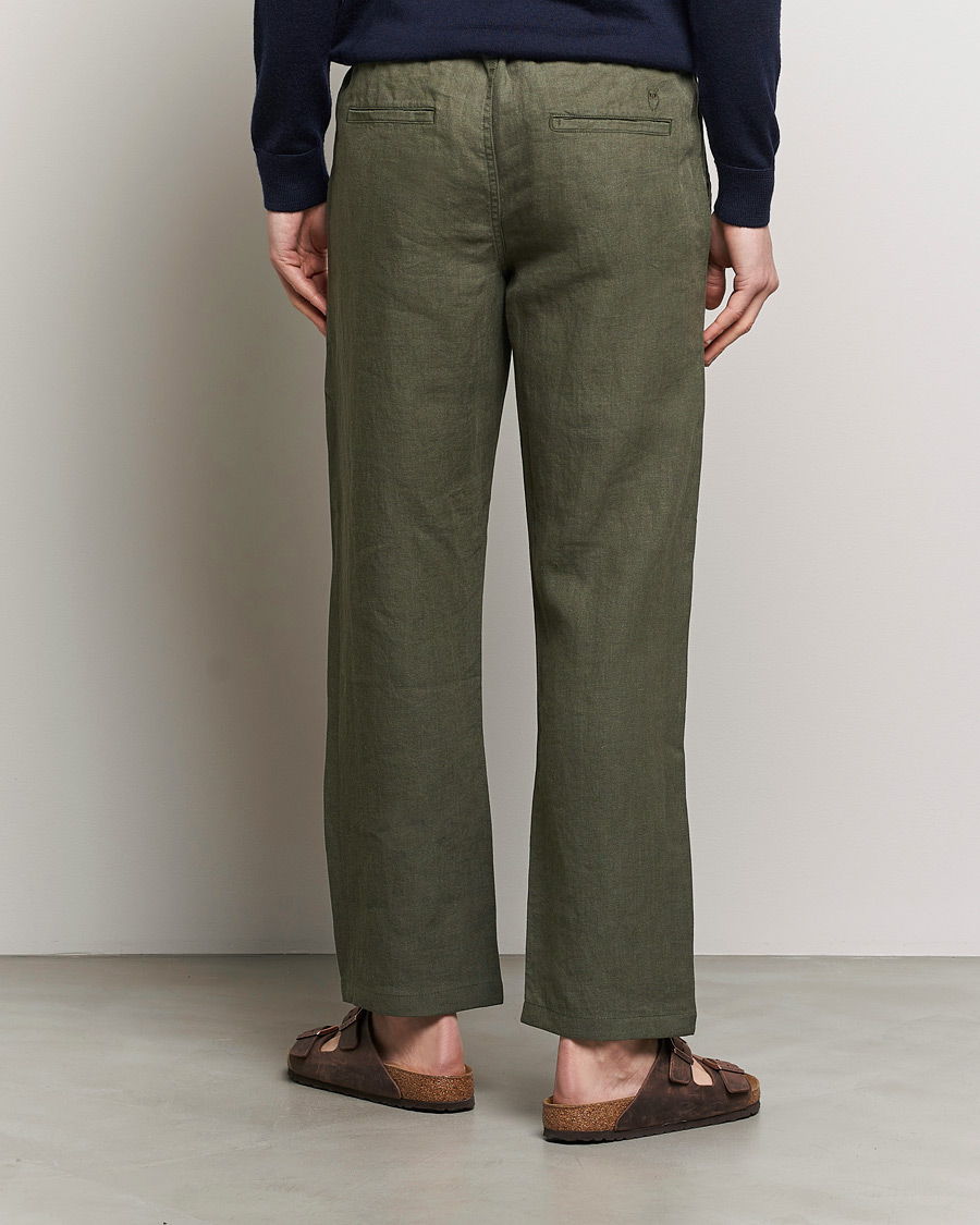 Mies | Housut | KnowledgeCotton Apparel | Loose Linen Pants Burnt Olive
