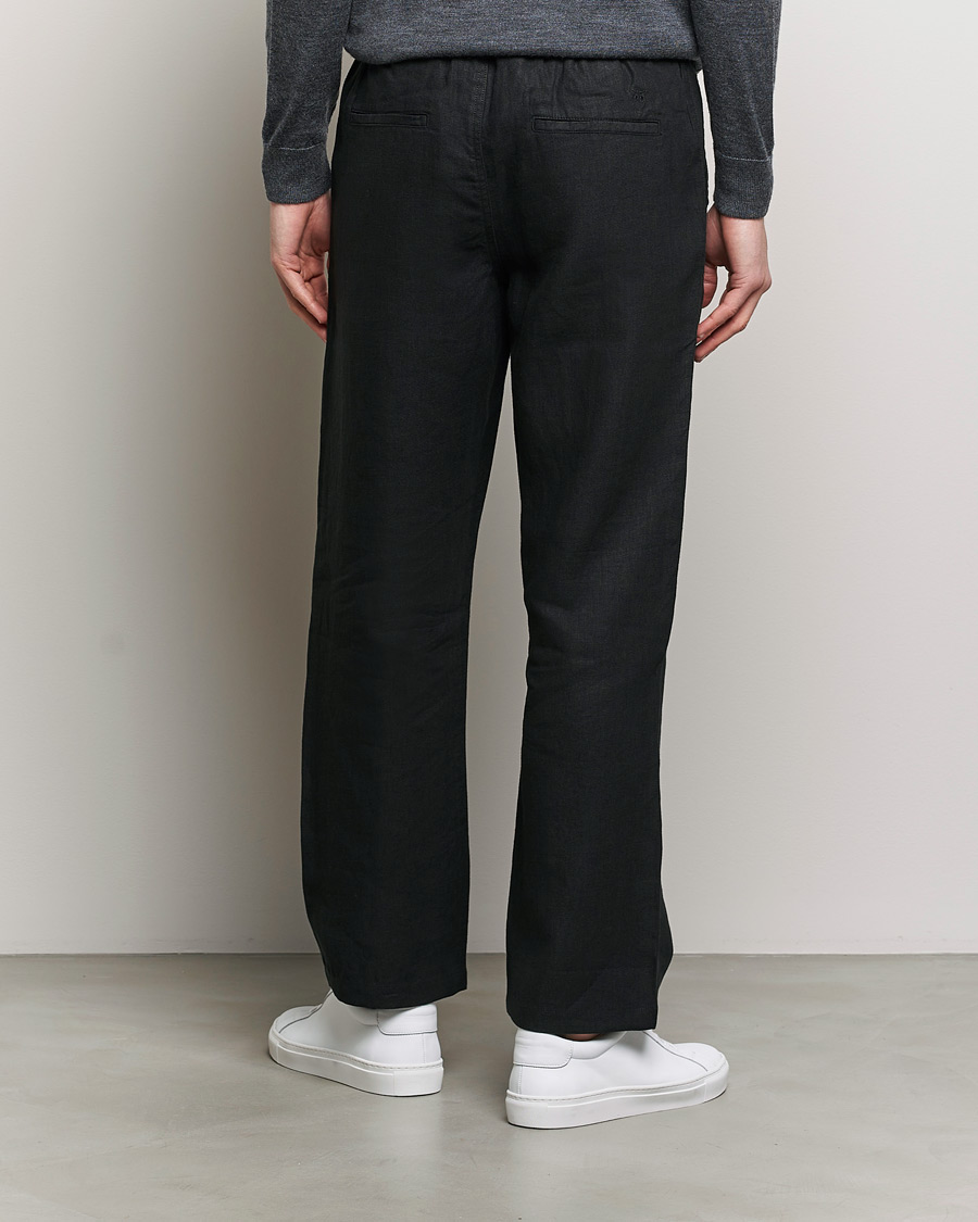 Mies | Housut | KnowledgeCotton Apparel | Loose Linen Pants Black