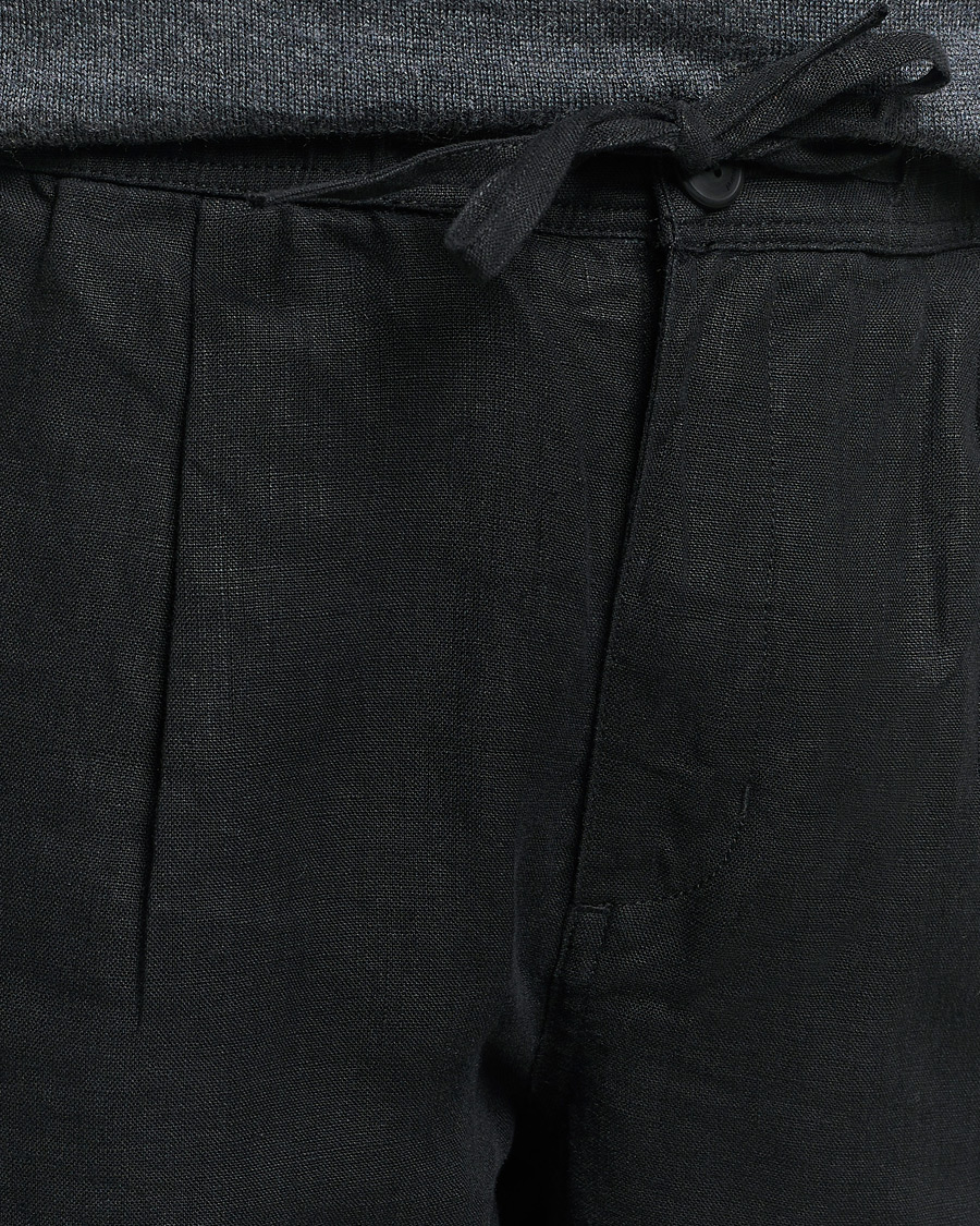 Mies | Housut | KnowledgeCotton Apparel | Loose Linen Pants Black