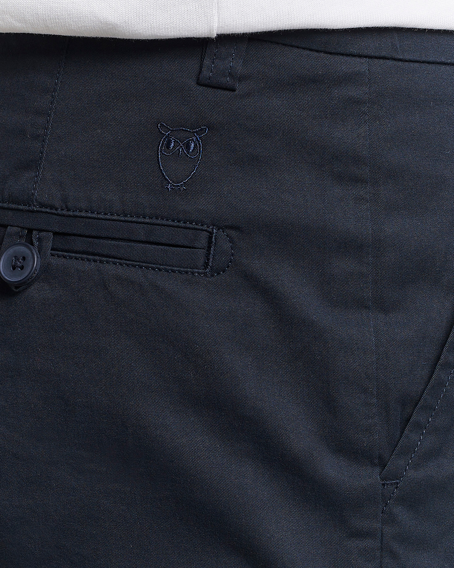 Mies | Shortsit | KnowledgeCotton Apparel | Regular Chino Poplin Shorts Total Eclipse