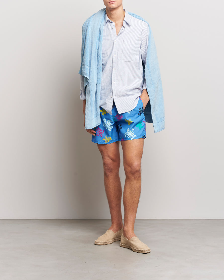 Mies | Uimahousut | Vilebrequin | Moorea Tortues Swim Shorts Blue