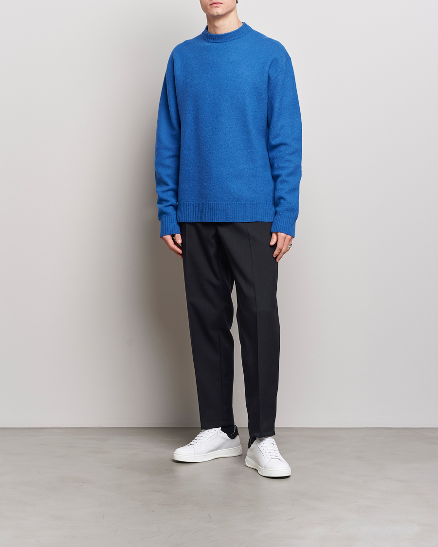 Mies | Puserot | Jil Sander | Lightweight Merino Wool Sweater Space Blue